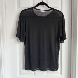 Aritzia TNA sheer black t shirt size xs